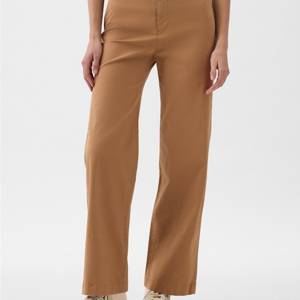 GAP high stride ankle crop Wide-Leg khaki pants